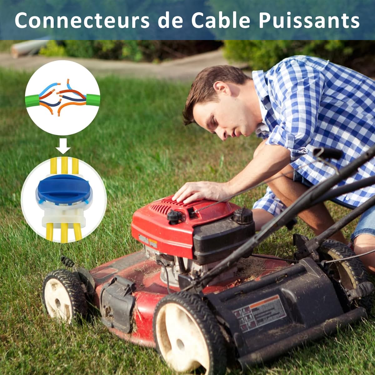 Serplex Wire Connectors for Robotic Lawn Mowers with T Bridge Lock System | 20Pcs 22 14 AWG Waterproof ABS