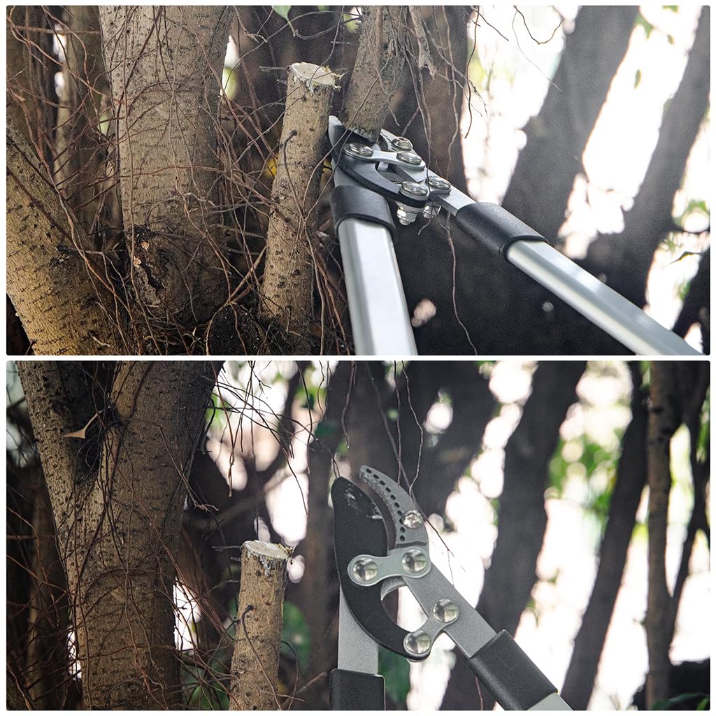 HASTHIP Telescopic Aluminum Loppers for Tree Trimming with SK5 Steel Blade and 28–41 in Extendable Handle