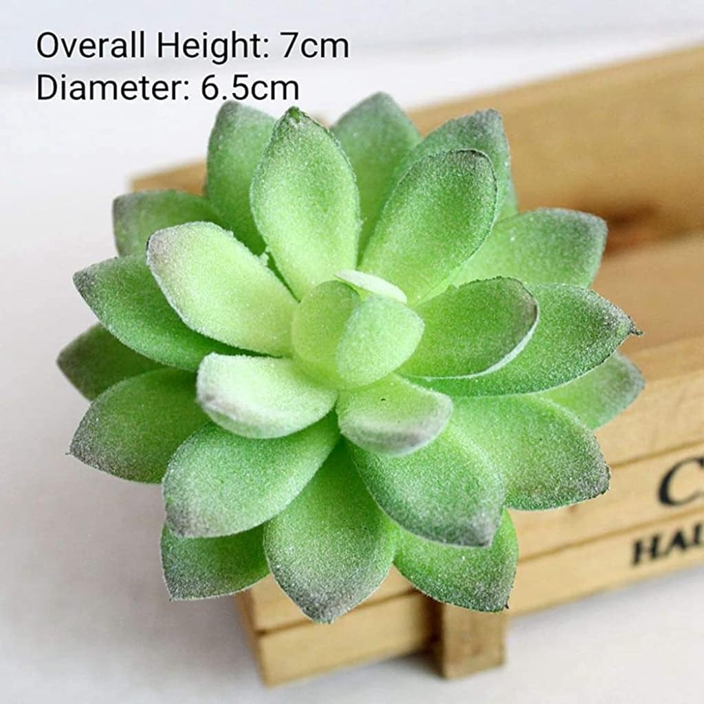 ELEPHANTBOAT® 9Pcs Realistic Mini Green Artificial Succulent Assorted Green Faux Flower Succulent Plants for Indoor, Outdoor, Home Decor