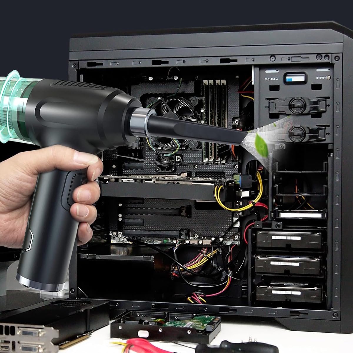 ZORBES Electric Air Duster for Computers and Keyboards with 45000 RPM Motor | 2 in 1 Vacuum and Blower