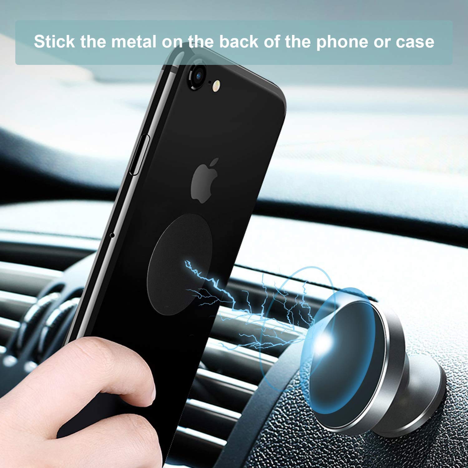 STHIRA Universal Metal Plate for Magnetic Car Mount featuring Strong Adhesive 8 PCS