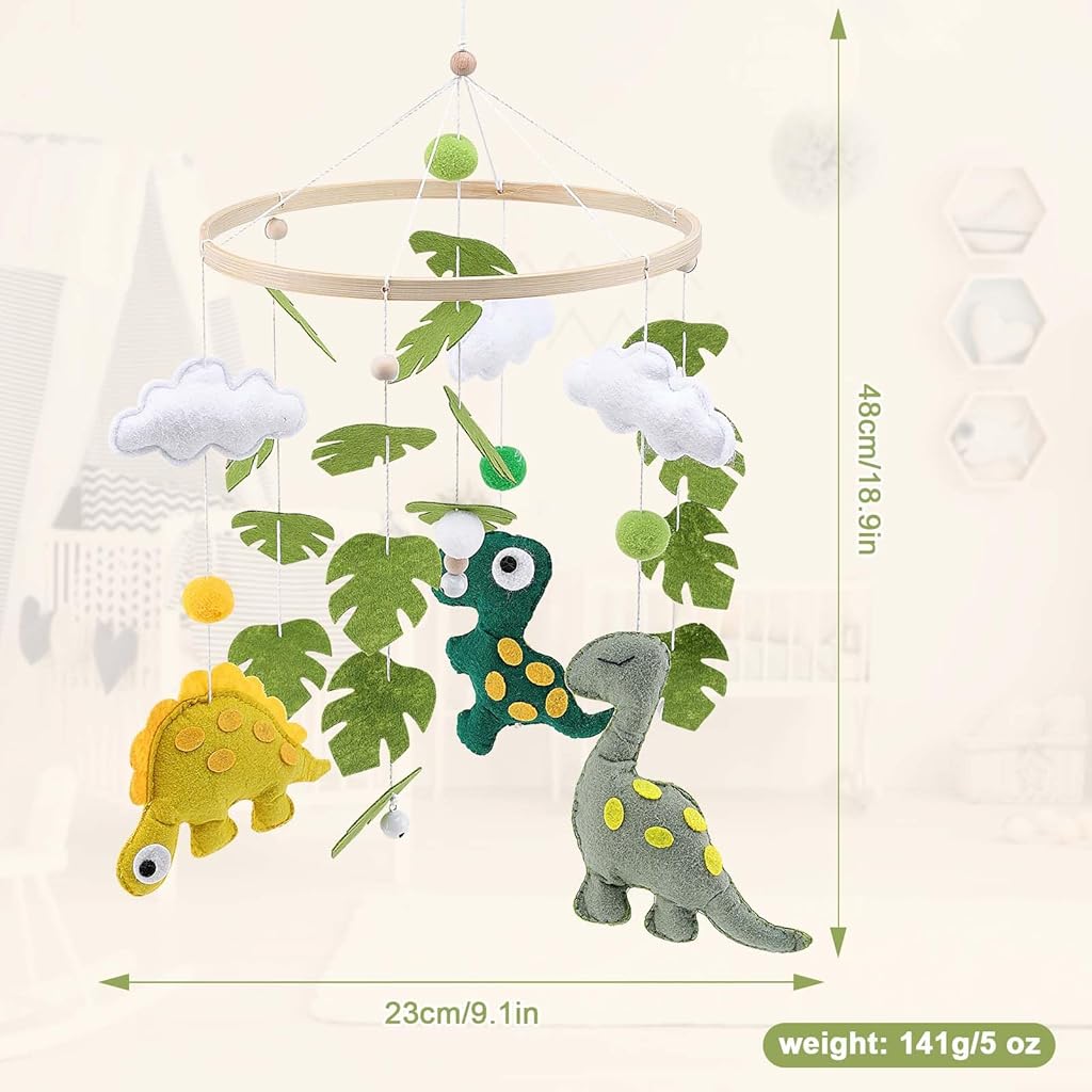 SNOWIE SOFT® Baby Mobile for Crib Safari Nursery Mobile Handmade Jungle