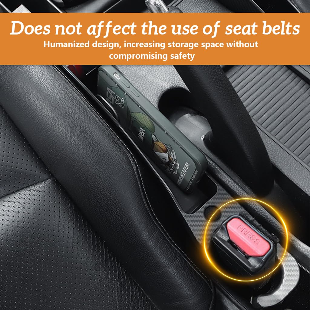 STHIRA Car Seat Gap Filler Organizer for Cars SUVs Trucks featuring Cable Hole & TPU Material 16.5 in | Easy Install and Prevents Item Loss