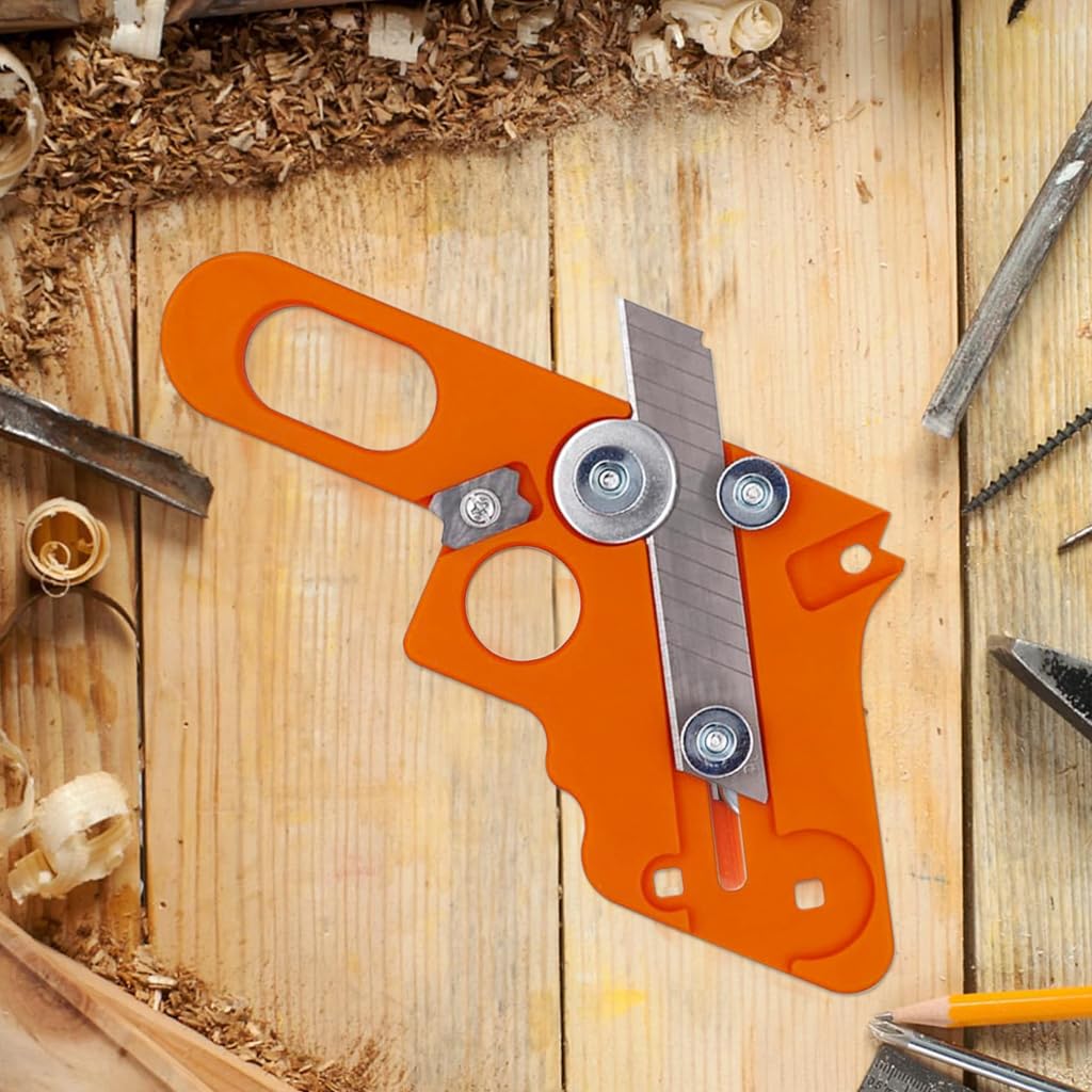 Serplex Adjustable Edge Cutter Tool for Woodworking with 10 Blades and Ergonomic Grip