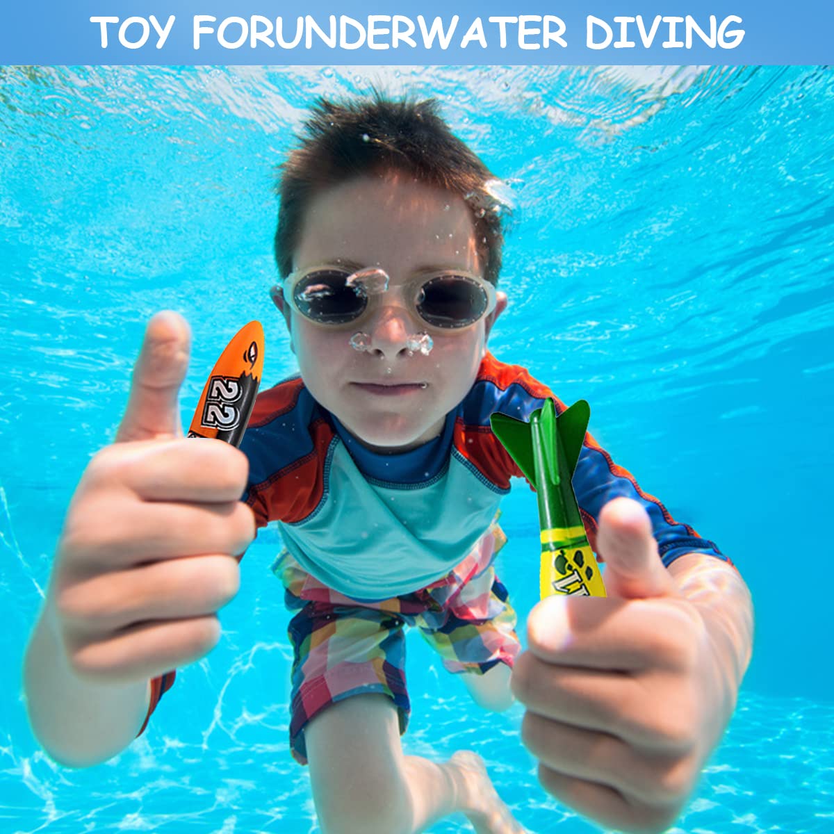 PATPAT Pool Toys for Kids with 27PCS Diving Rings and Pirate Treasures | Fun Summer Water Play Set