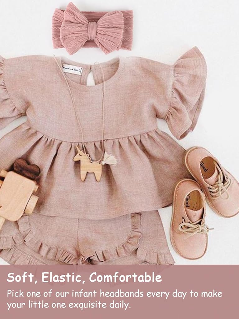 SNOWIE SOFT® 6Pcs Hair Bands for Baby Girls 0-24 Months