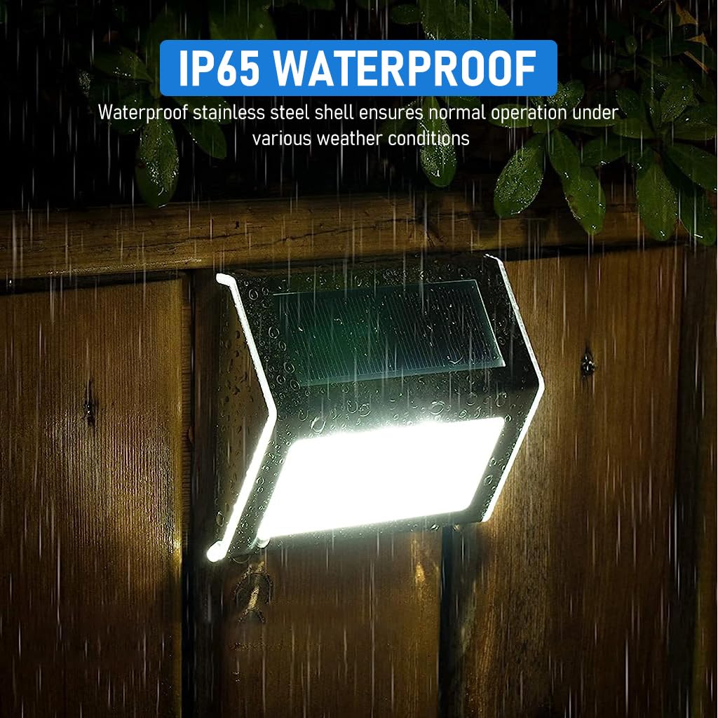 ELEPHANTBOAT Solar Stair Light for Outdoor Pathways with IP65 Waterproof Steel | 2 Pack 700mAh