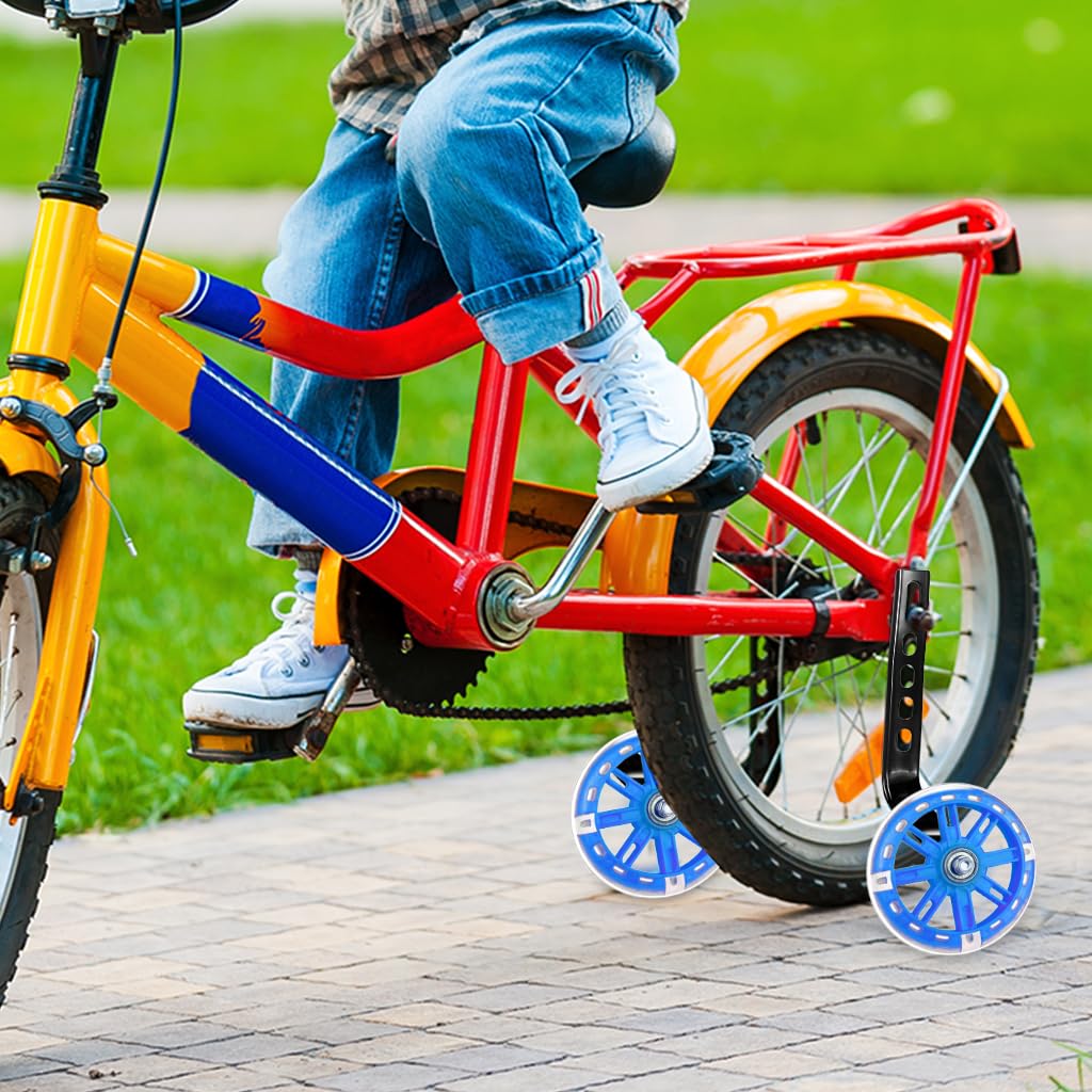 Proberos Kids Bike Training Wheels for 12–20 Inch Bicycles with LED Flashing Rotation | Powder Coated Steel Support