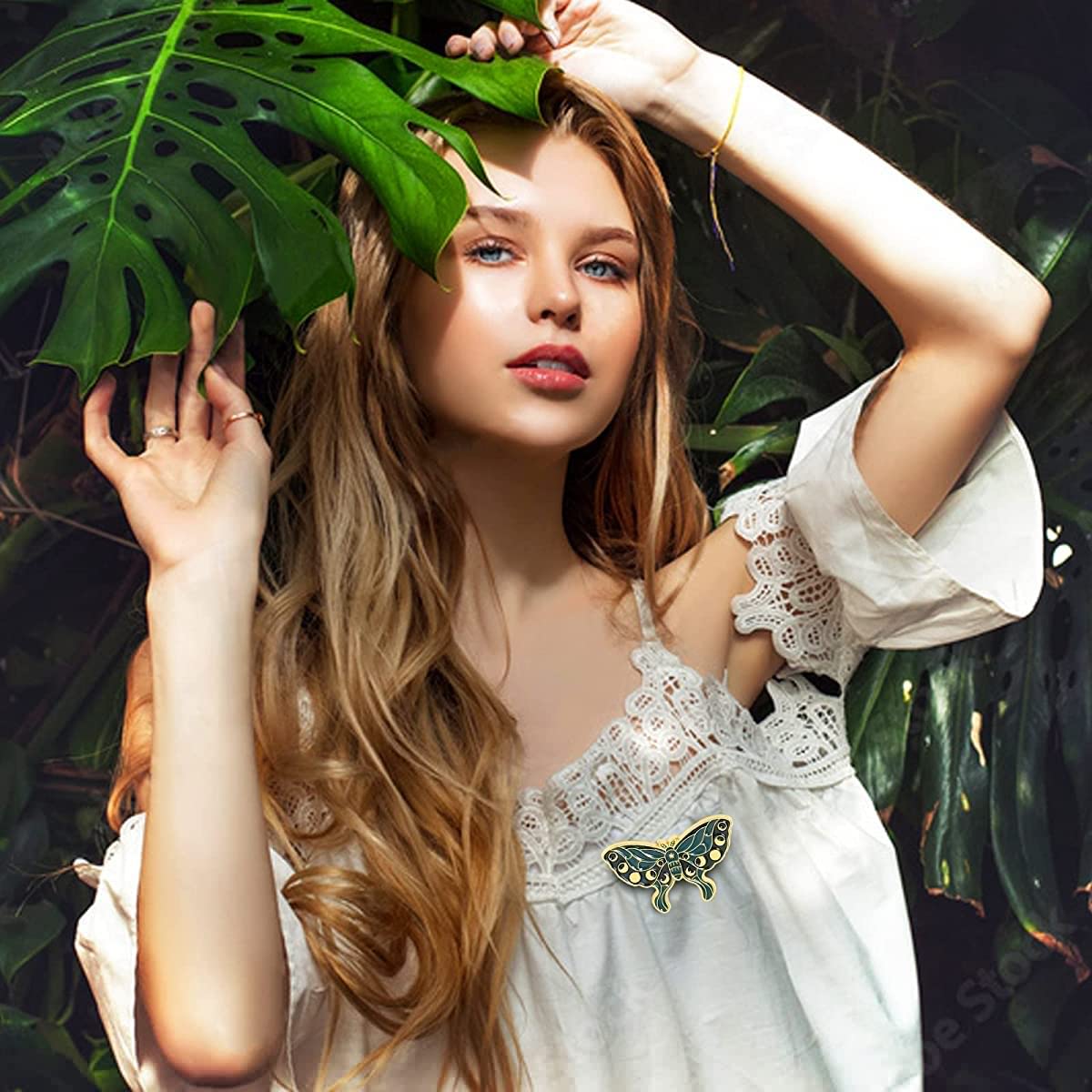 Venzina Butterfly Enamel Brooch Pins for Clothes Scarf and Backpack DIY Craft Set of 9