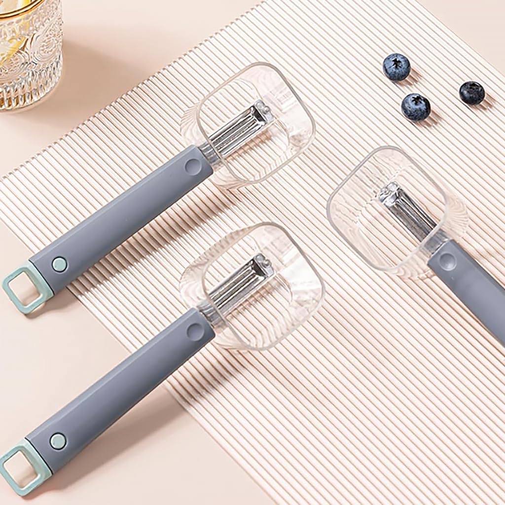 HASTHIP Kitchen Peeler for Fruits and Vegetables with Peel Collection Bin and Ergonomic Handle