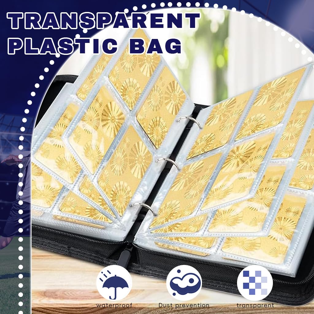 PATPAT Soccer Cards Binder for Collectors with 400 Pockets Zipper Closure and PU Cover | Waterproof Storage Organizer