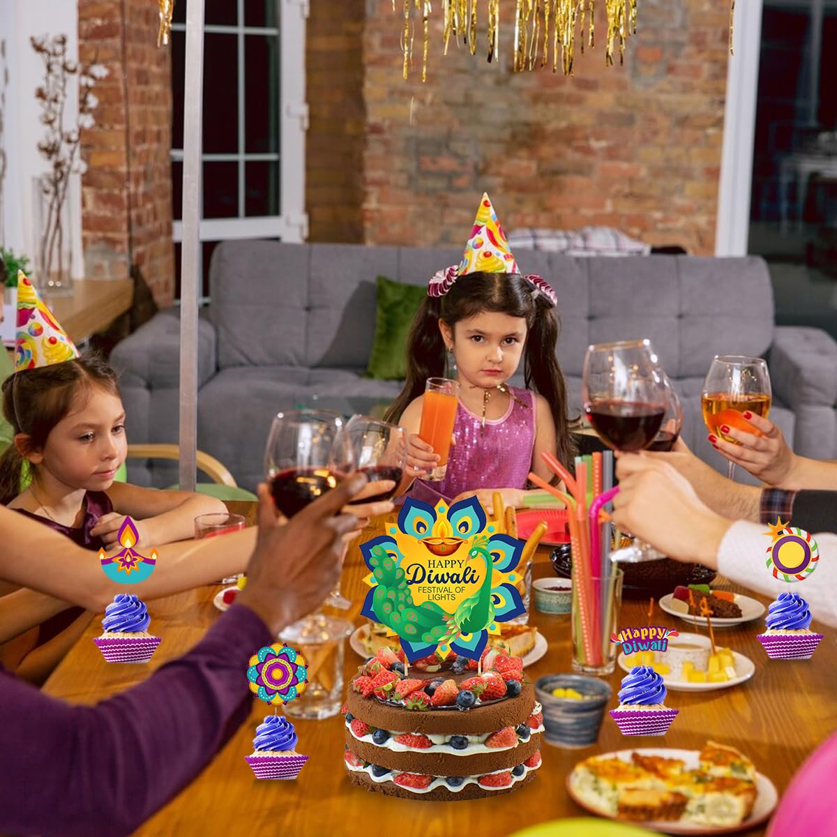 HASTHIP Diwali Decorations for Home with Happy Diwali Banner and DIY Festive Kit | Party Supplies