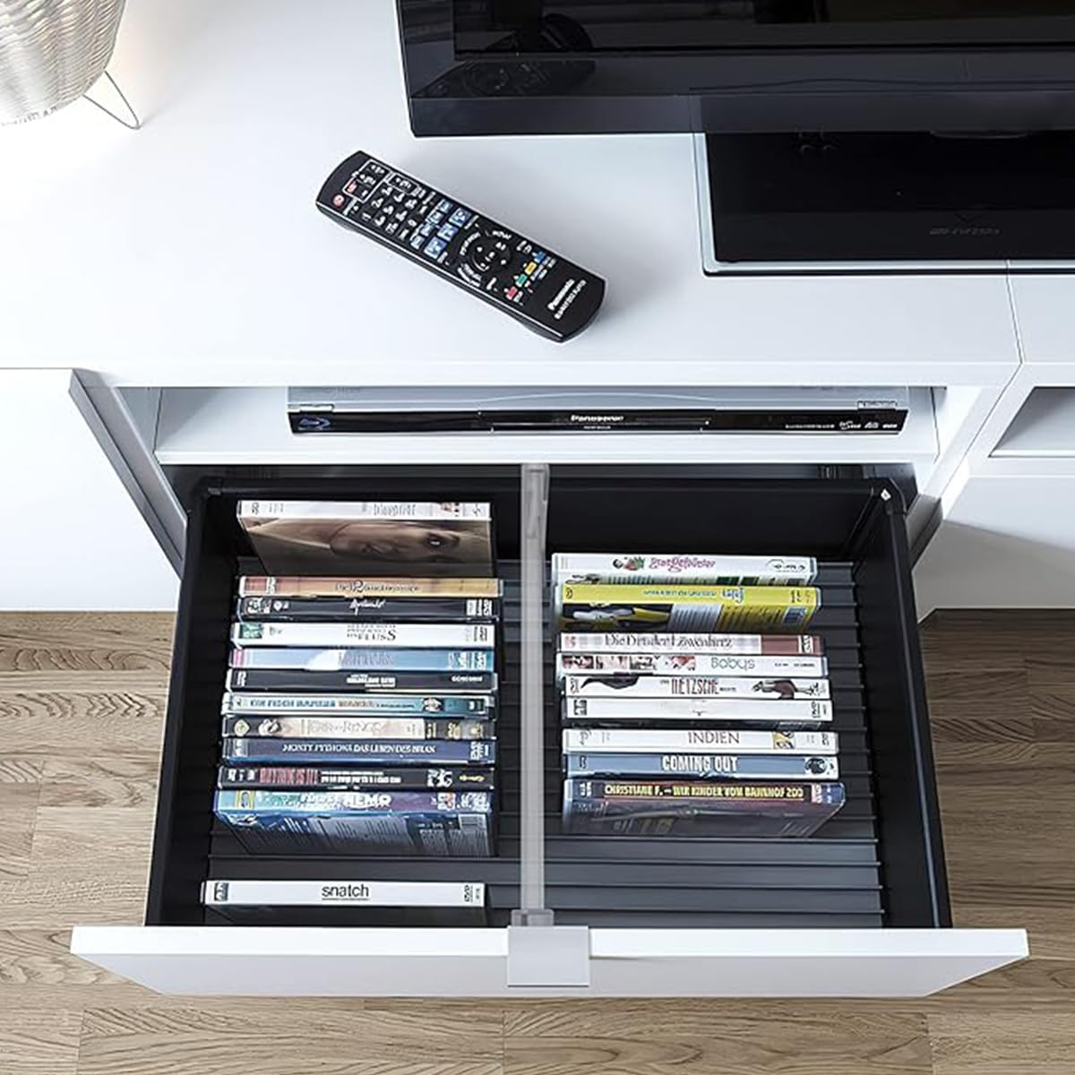 HASTHIP Drawer Dividers for Kitchen and Office Organization featuring Adhesive Backing and 11–20 in Adjustable Design | Clear 3.2 in High Divider Strips