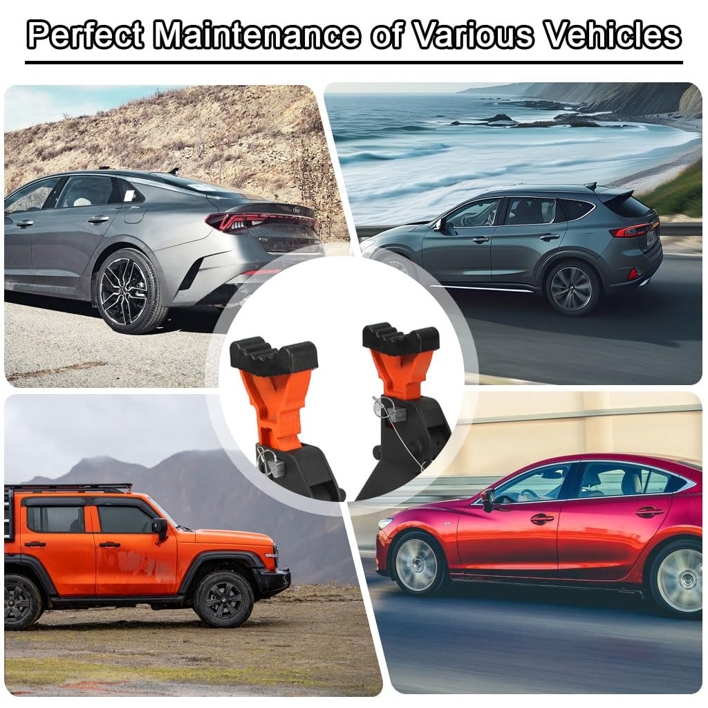 STHIRA Car Jack Pad Adapter 2 Pack for Vehicle Lifting with Grooved Anti Slip Design | High Density Rubber Frame Protector