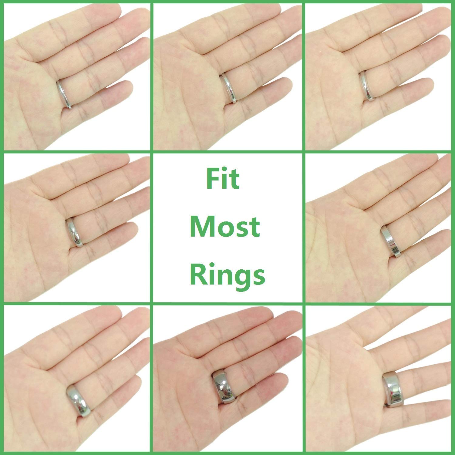 PALAY Invisible Ring Size Adjuster for Loose Rings with 8 Sizes and Soft Silicone Fit | Unisex