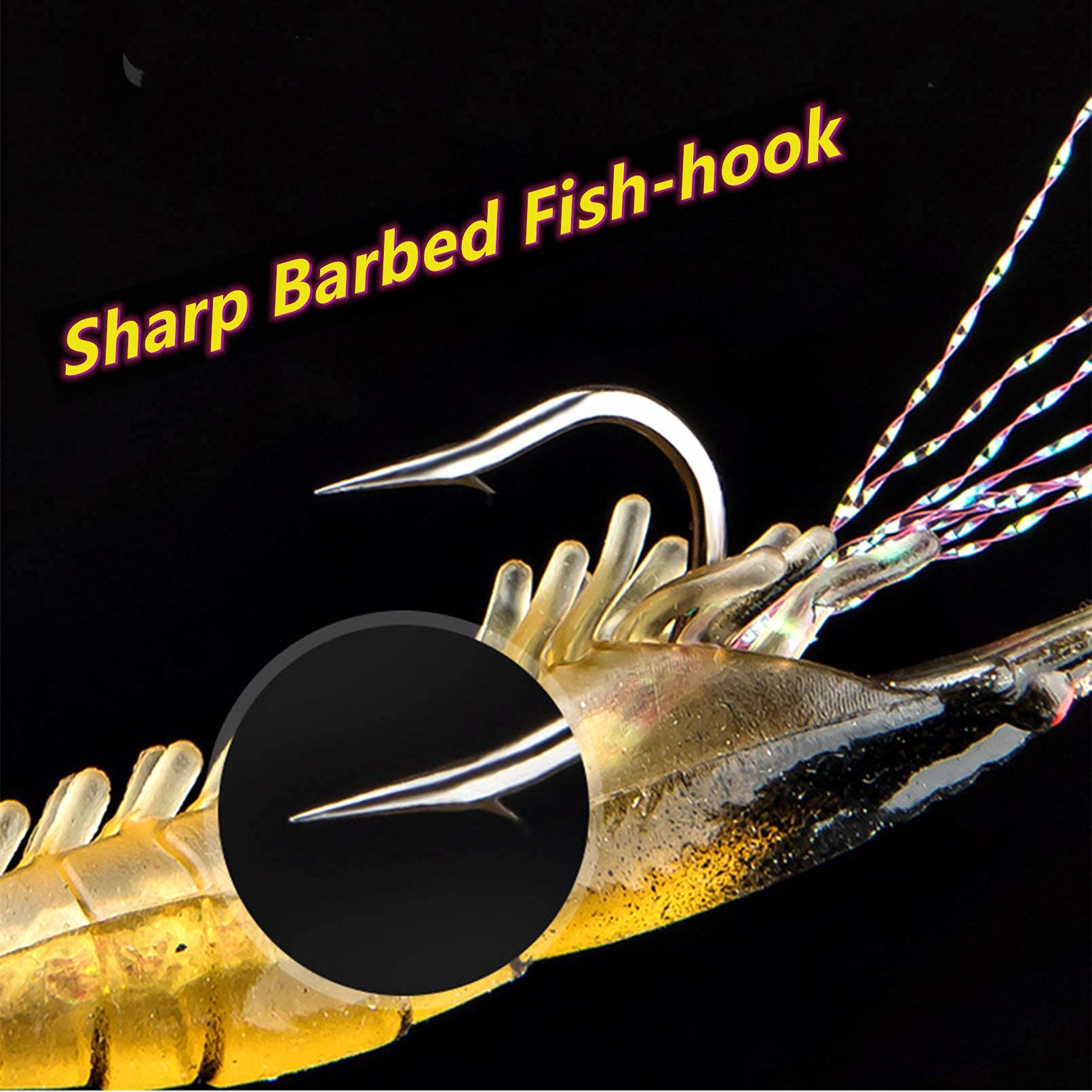 Proberos Fishing Lures for Freshwater and Saltwater with Luminous Shrimp Design | 7 PCS Set