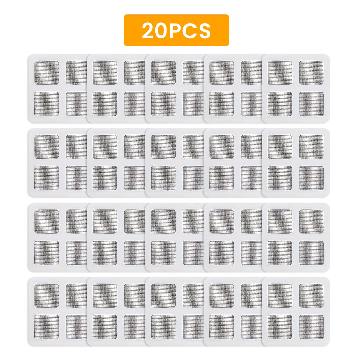 HASTHIP Disposable Shower Drain Hair Catcher 20 Pack with 4mm Holes for Faster Draining | Eco Friendly Degradable Sink Filter Stickers