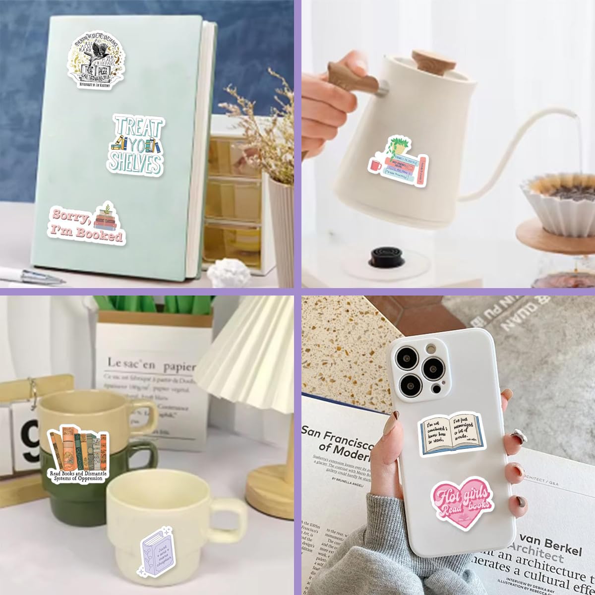 OFIFO Book Fragrance Stickers Set for Laptops and Notebooks with 60 Sheets | Holographic Waterproof Design