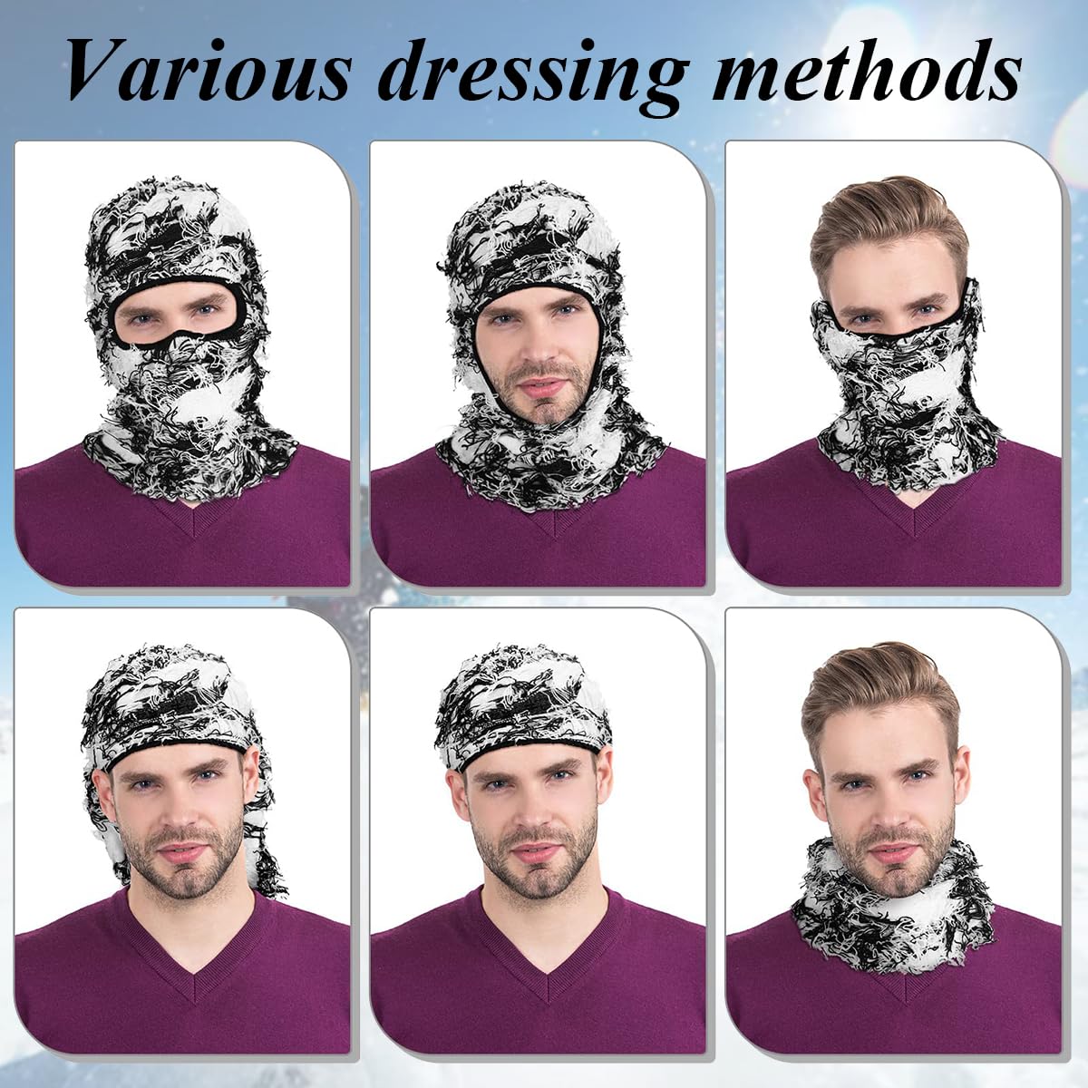 Proberos Ski Mask for Winter Outdoor Activities with Soft Acrylic Knit | Fits Most Men and Women
