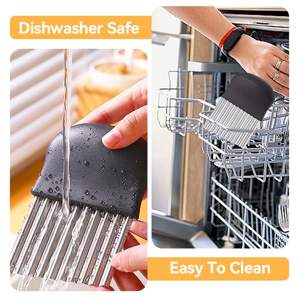 ZIBUYU Crinkle Cutter Knife for Wavy Vegetable and Potato Slicing with 5.4 in Blade | Stainless Steel and ABS Handle