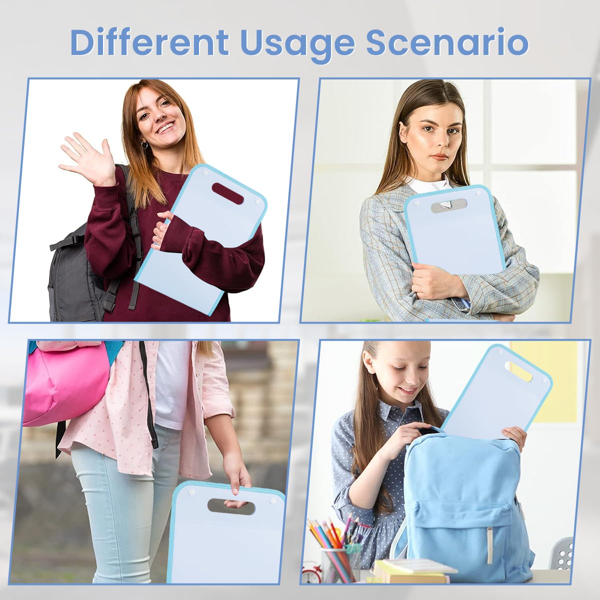 Climberty Document Organizer File for School Office and Home with 13 Compartments featuring Snap Button Closure and Handle | Blue A4 Folder