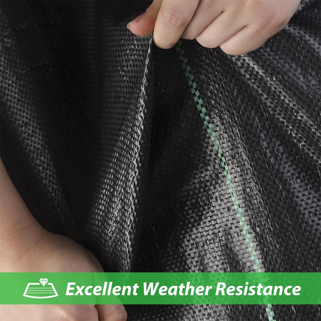 HASTHIP Weed Barrier Fabric for Garden and Pathway Weed Control 3.3ft x 32.8ft | Permeable UV‑Resistant Landscape Cloth