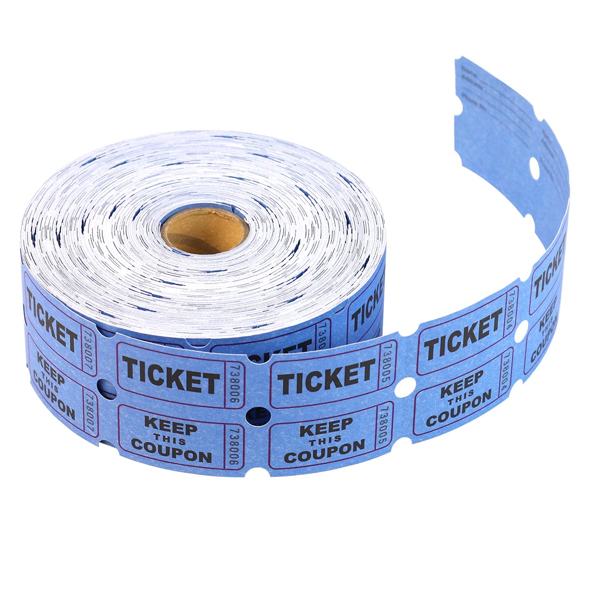 Climberty® 1000 Raffle Tickets - Double Roll Sequentially Numbered Raffle Tickets, Easy-Tear Perforation, Perfect for Event Party Prize Drawing Fundraisers (Blue)