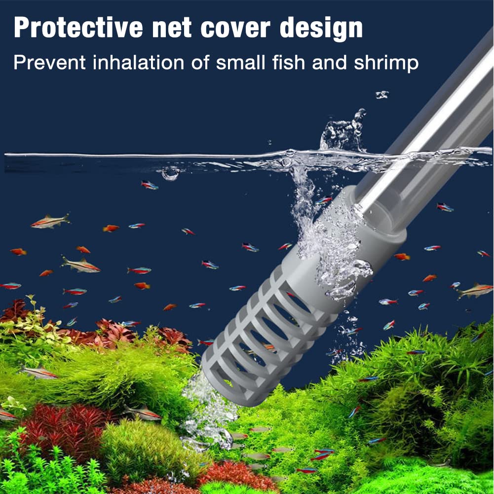 Qpets Fish Tank Cleaner for Small and Medium Tanks with 3 m Hose & Powerful Siphon System