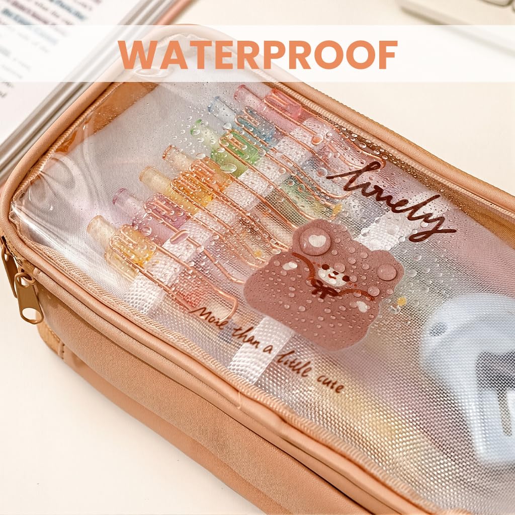 Zibuyu Pencil Pouch for School featuring Large Capacity with Water Resistant Zipper | Lightweight Storage for Students