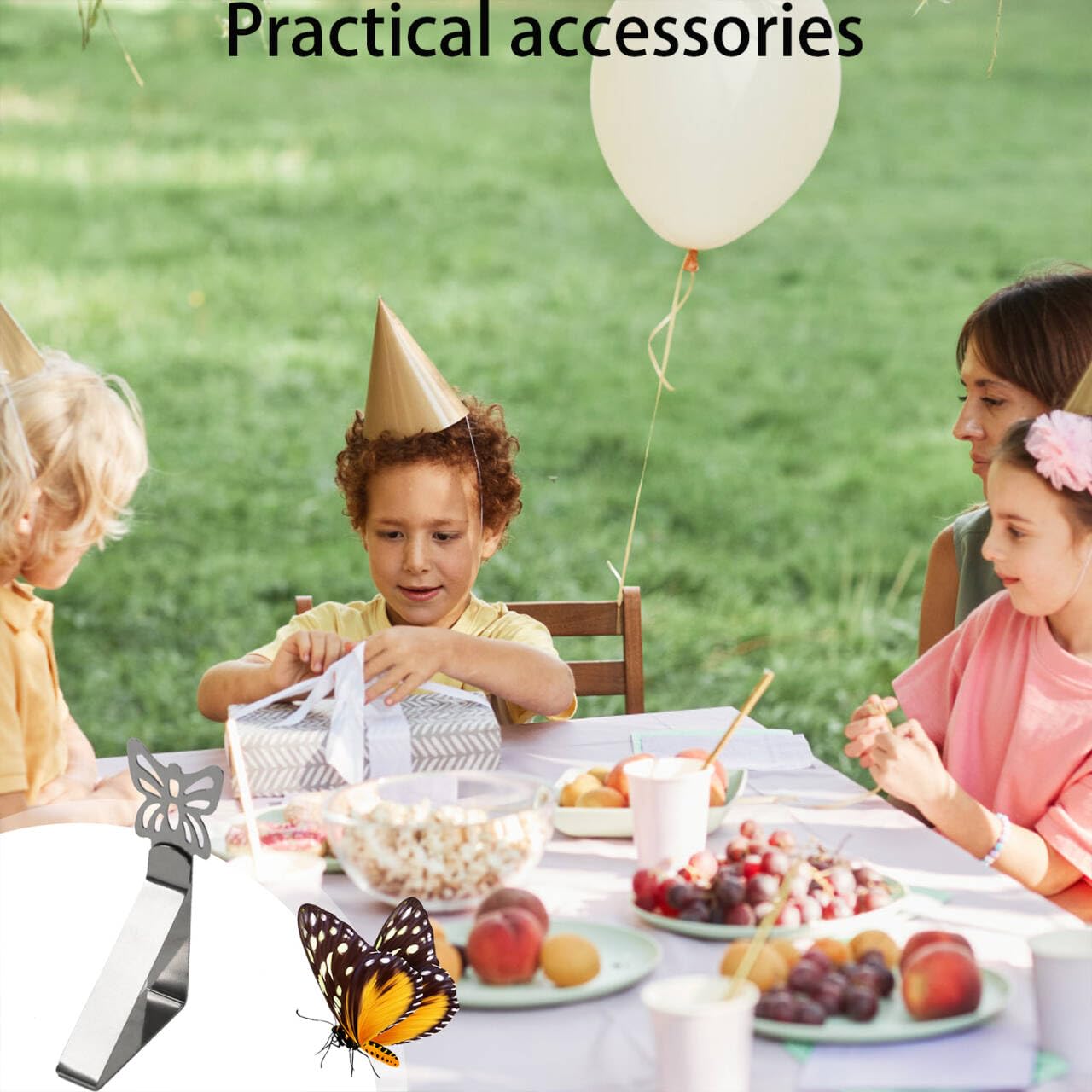 HASTHIP Butterfly Tablecloth Clips for Outdoor Picnic and Party | 10Pcs Stainless Steel Windproof Holders