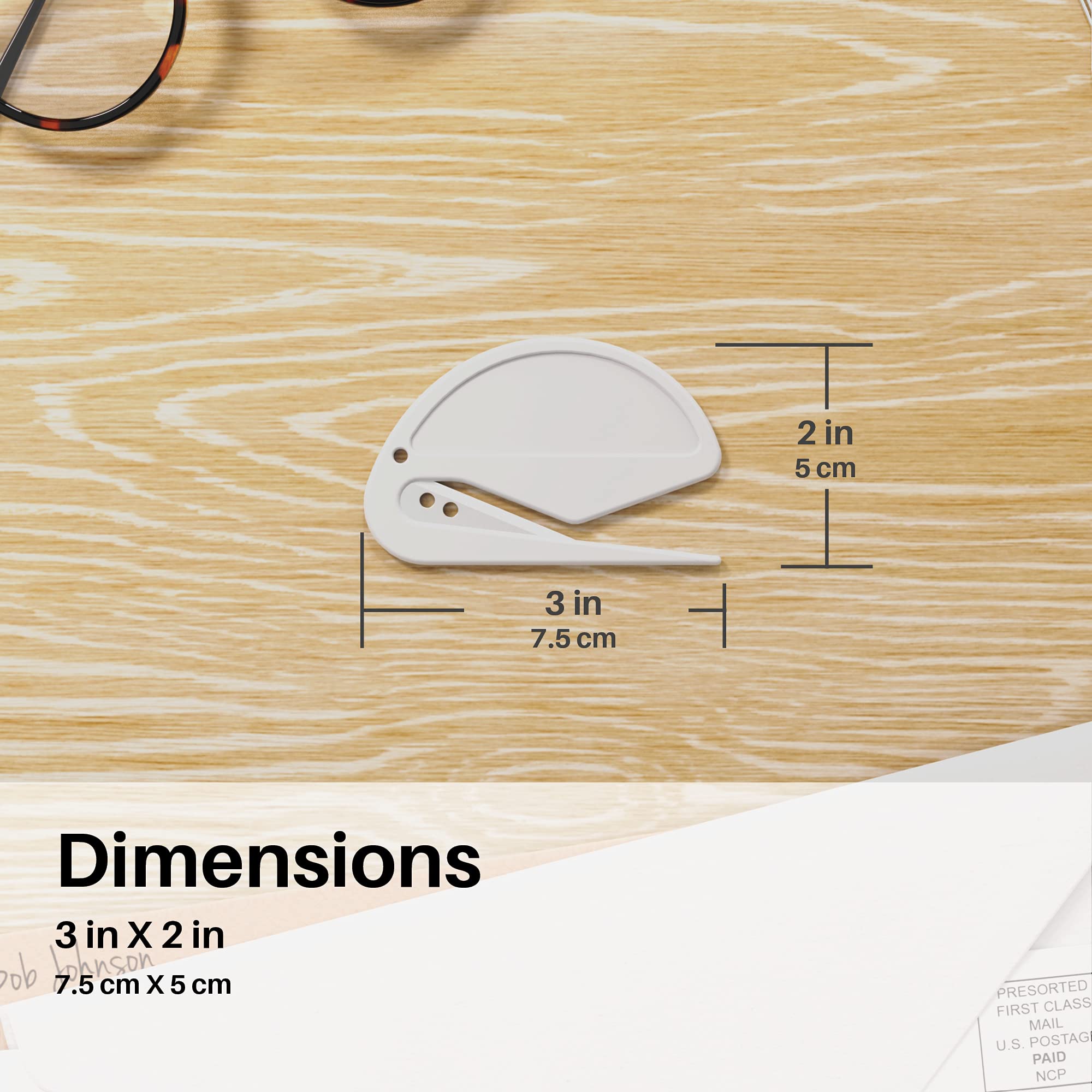 ZIBUYU Letter Opener for Home and Office with Stainless Blade and 5pcs Set | Safe Envelope Slitter