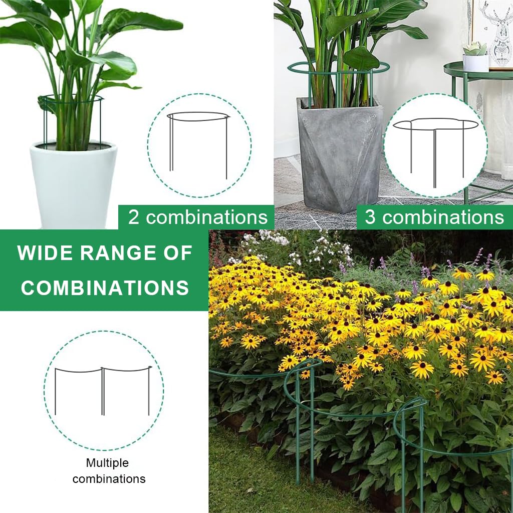 HASTHIP Plant Support Stakes for Planters with Half Open Top Frame | 20cm Dia x 35cm High