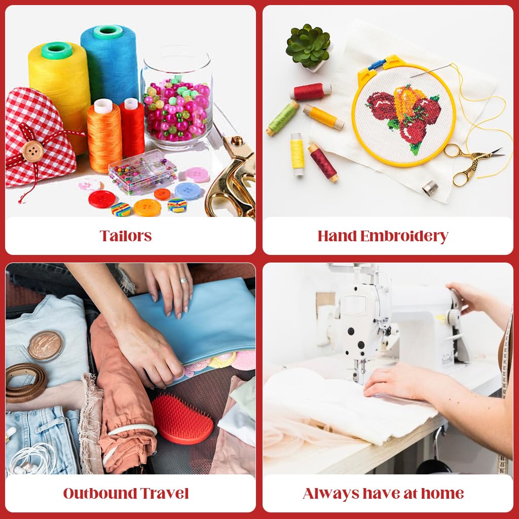 HASTHIP Sewing Seam Rippers Tool Kit 4Pcs for Fabric Repairs with Ergonomic Handles | Includes Thread Scissors