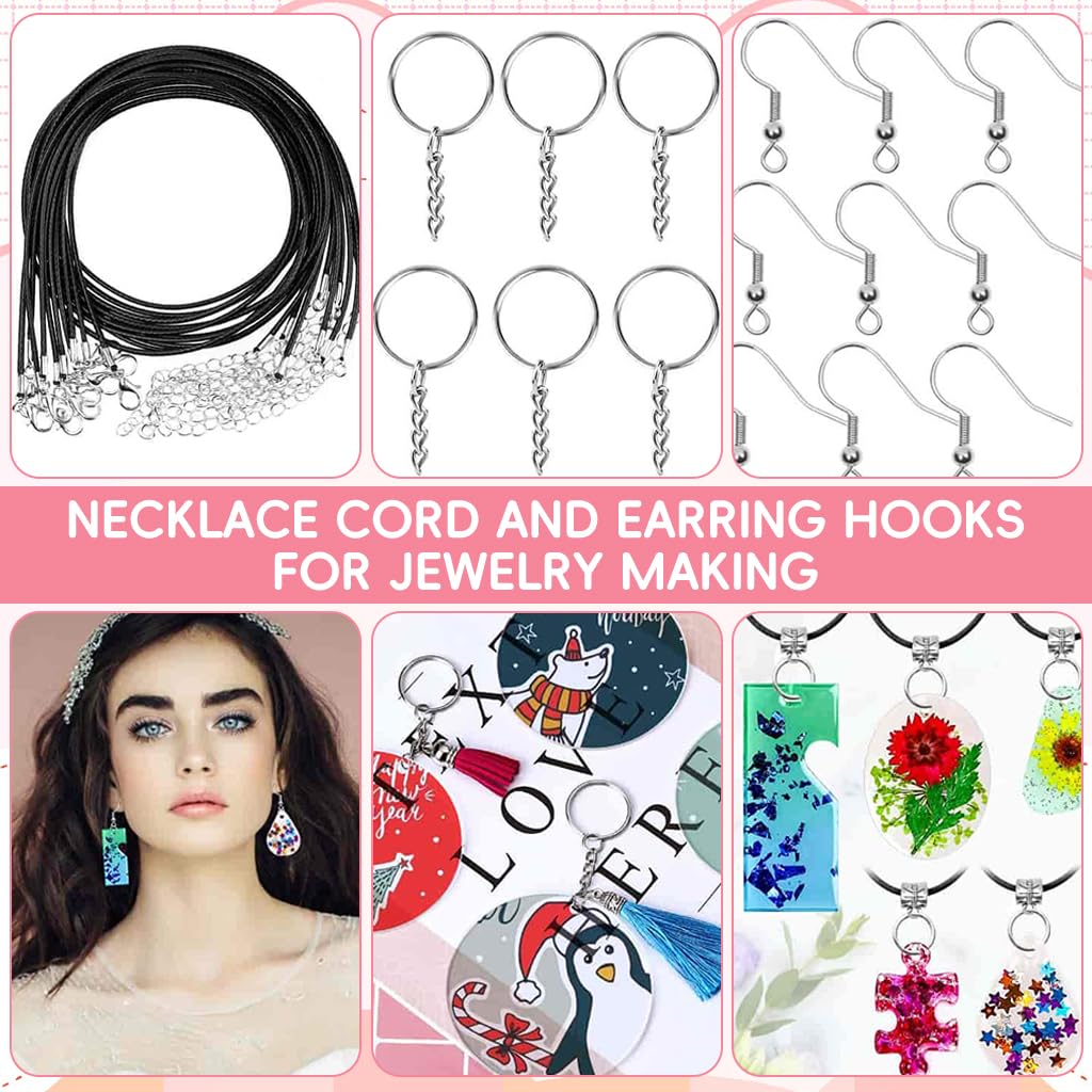 HASTHIP Resin Mold Kit for DIY Tray Making with Gold Handles and 29.5×16cm Silicone Mold