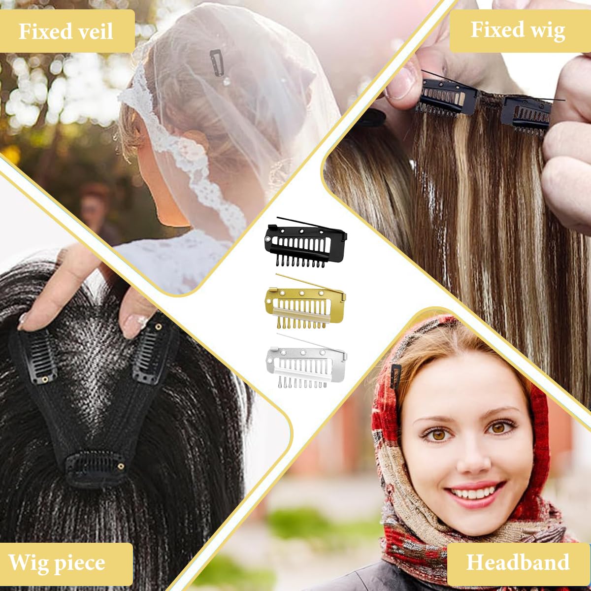 MAYCREATE Chunni Dupatta Fixing Clip Set of 6 for Secure Shawl Draping with Stainless Steel Pins