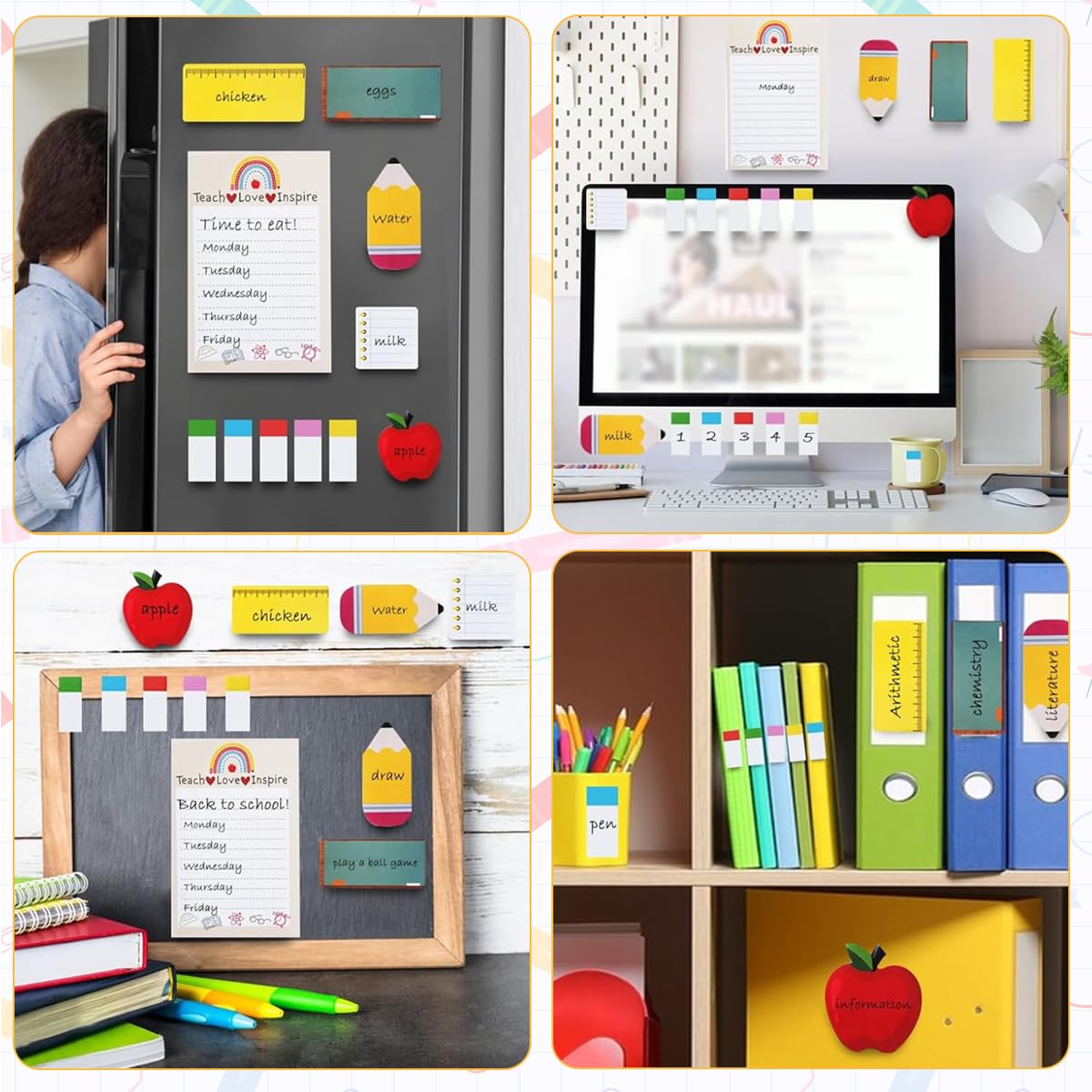 Climberty Teacher Gift Set with 3 Ballpoint Click Pens and Creative Convenience Notes | Appreciation Gift for Beloved Educators