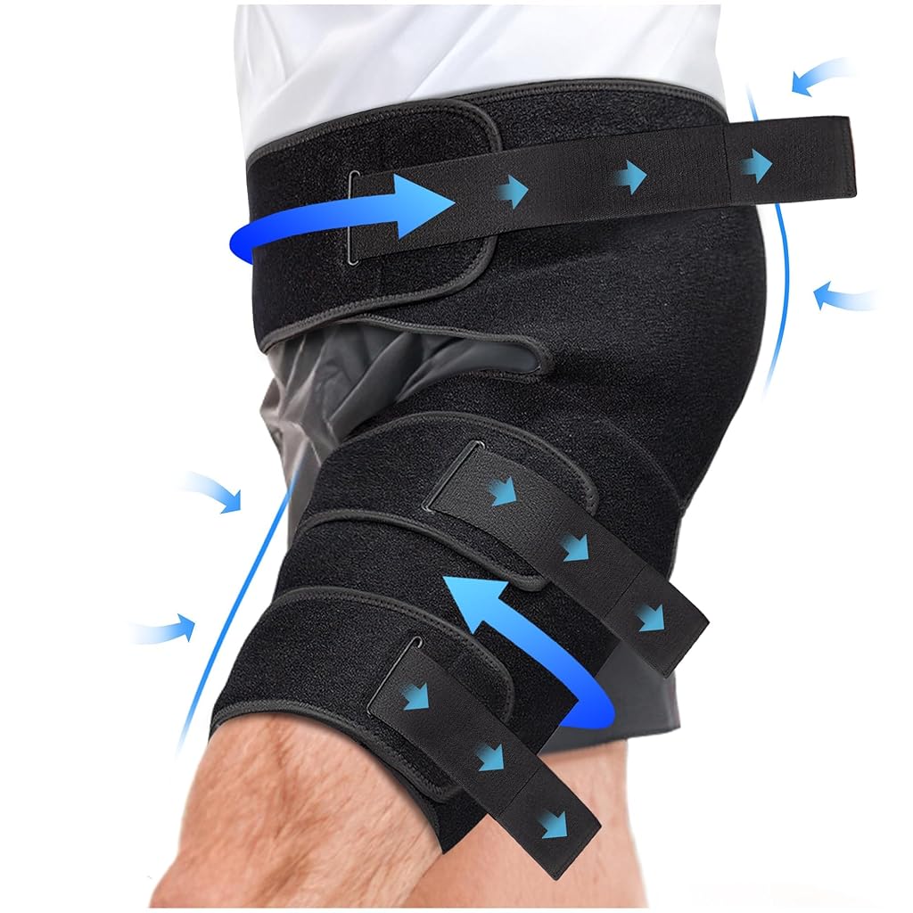 HANNEA® Adjustable Hip Brace, Groin & Hamstring Compression Wrap for Men Women, Sciatica Pain Relief Devices, Hip Brace for Women Men, Thigh, Groin, Hamstring Compression Sleeve