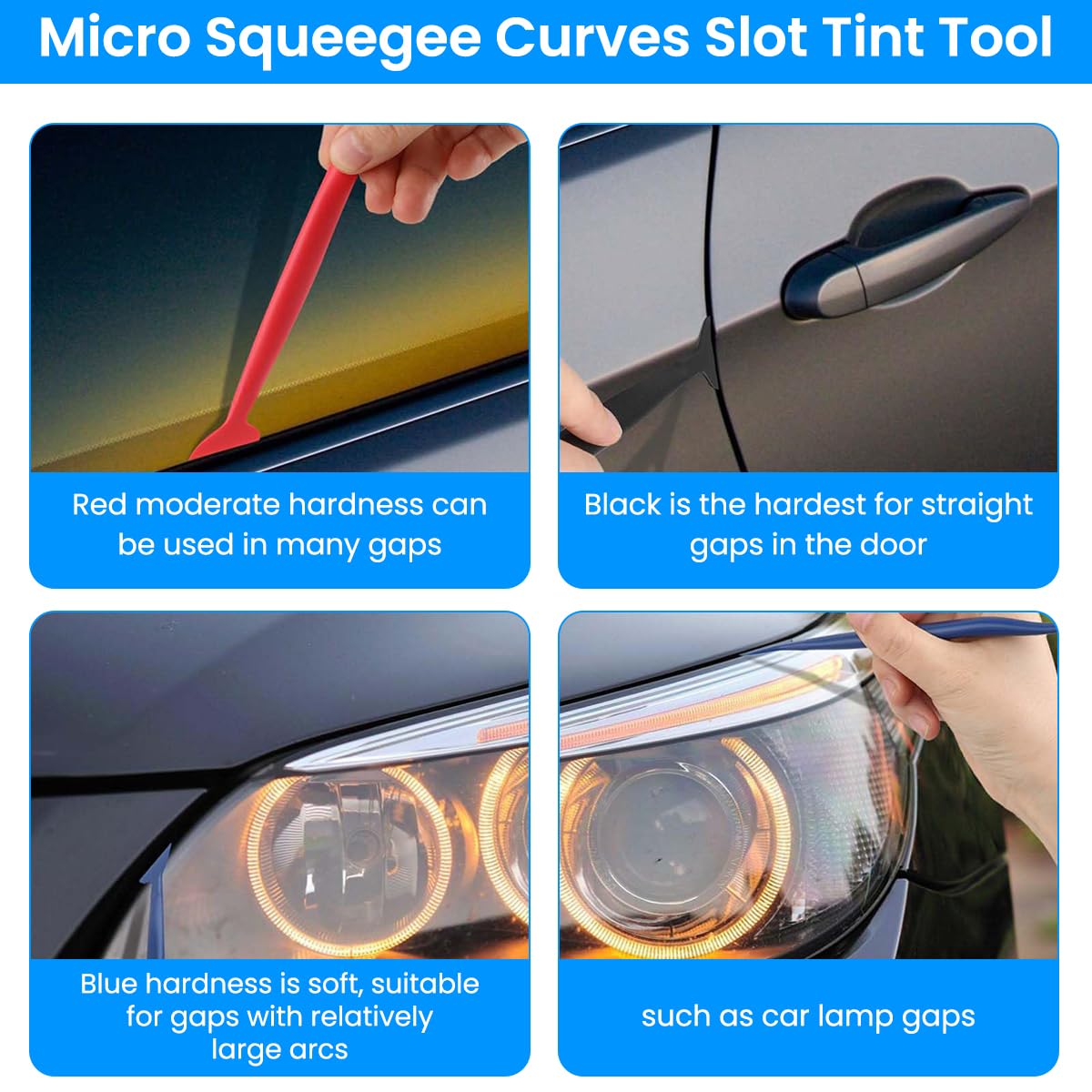 STHIRA Car Film Tucking Tools Kit for Vinyl Wrapping with Dual-End Design and 5pcs Set