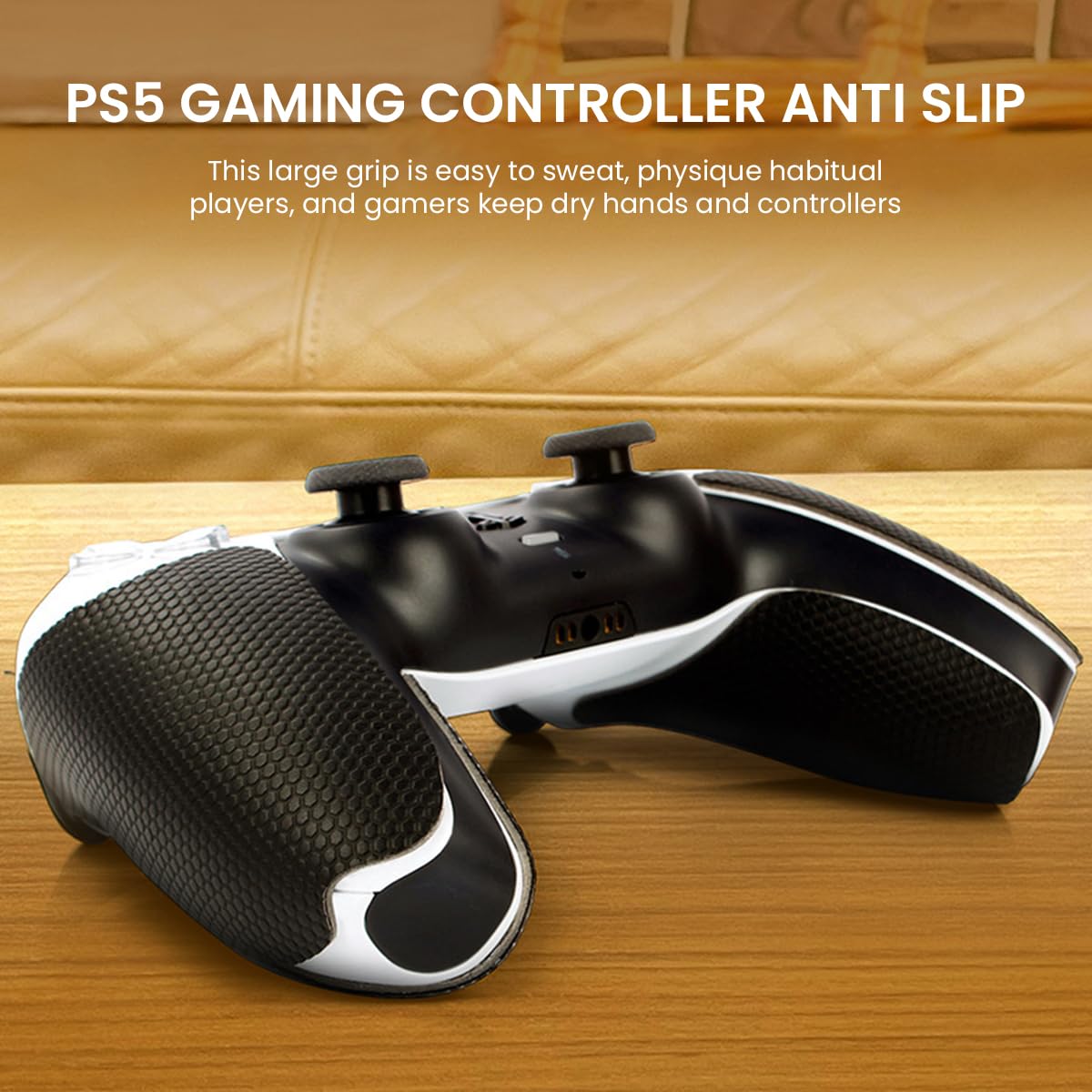 ZORBES Game Controller Grip Covers for PS5 featuring Self Adhesive Silicone for Anti Slip Control
