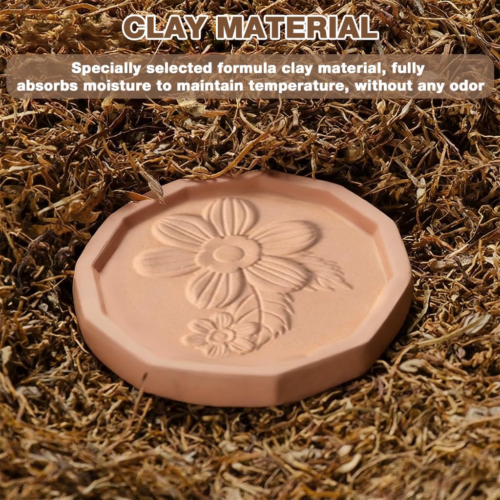 Supvox Brown Sugar Saver Set for Food Storage with 2 Terracotta Discs 2.3 in | Reusable & Food Safe