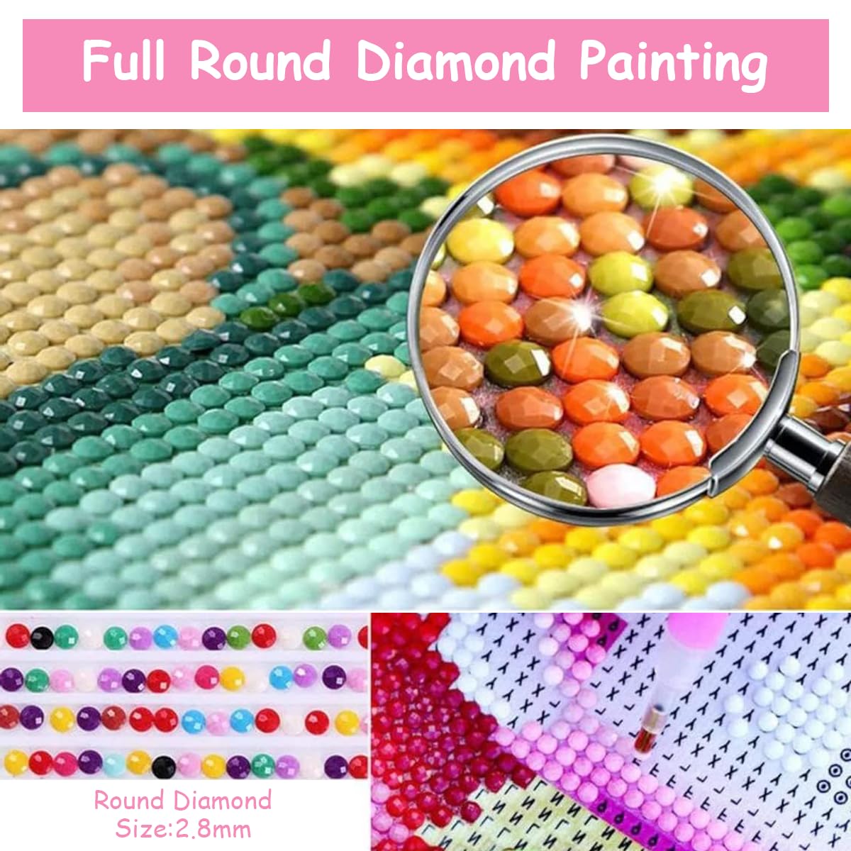 HASTHIP Diamond Painting Kit 12x16 inch for Home Wall Decoration and Leisure Gift | 5D Set for Adults and Kids