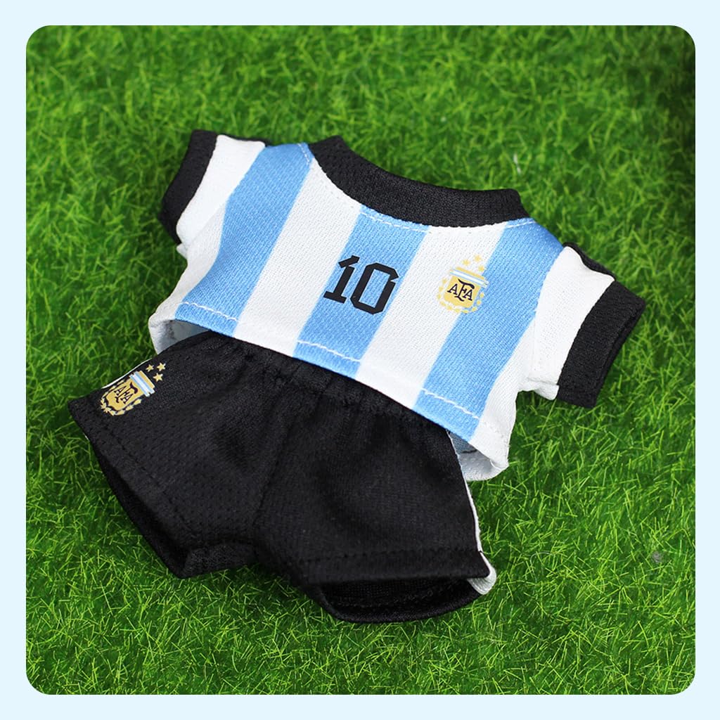 FANCYKU Doll Clothes Football Outfit for 4 Inch and 6 Inch Figures with Jersey Top and Shorts