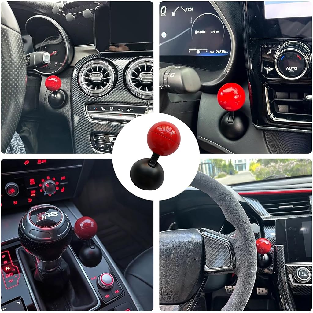 STHIRA Car Start Stop Button Cover for DIY Modification with Red Ball Design | Universal Fit