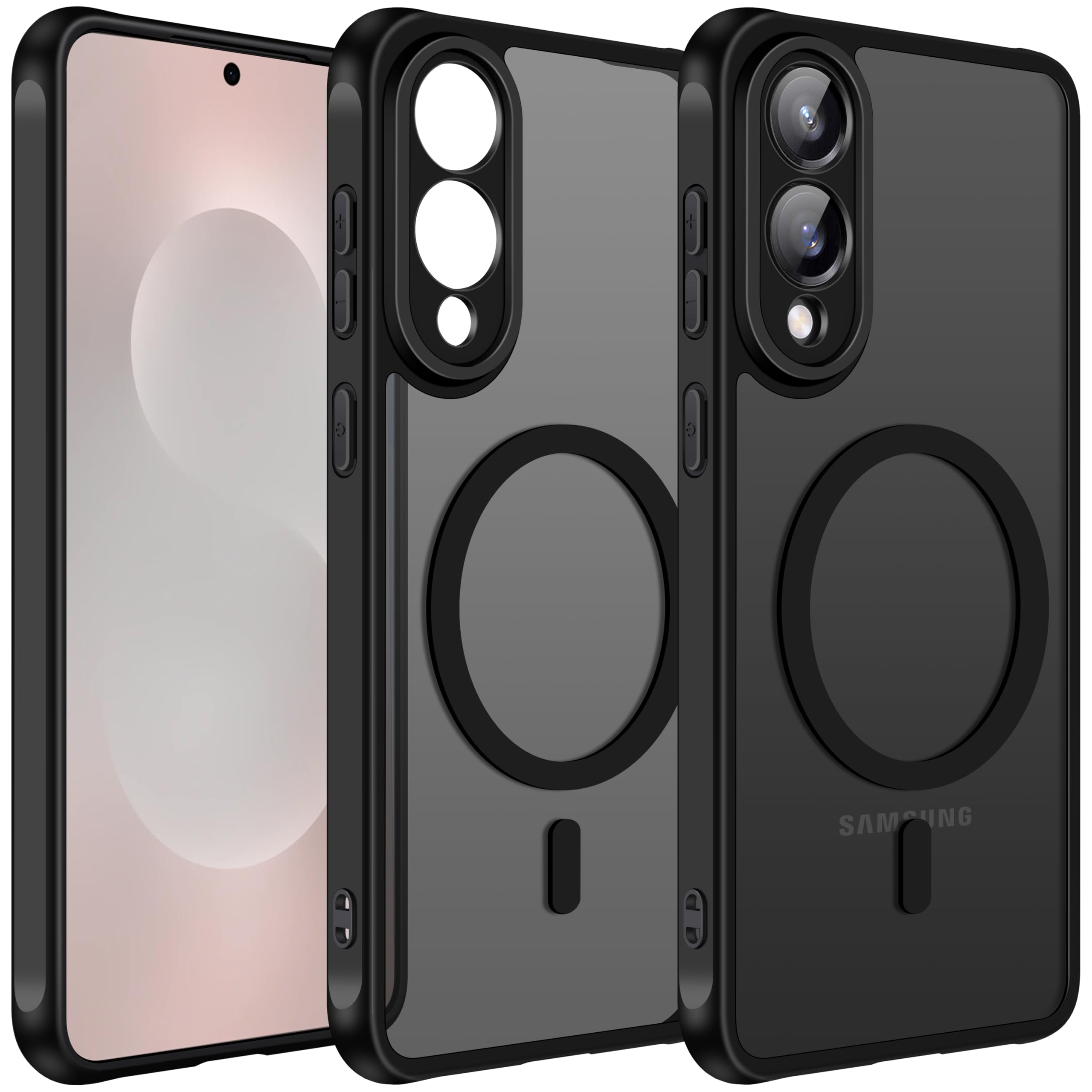 ZORBES® Case for Samsung Galaxy S25 Edge 5G 6.7” [Compatible with Magsafe] Black