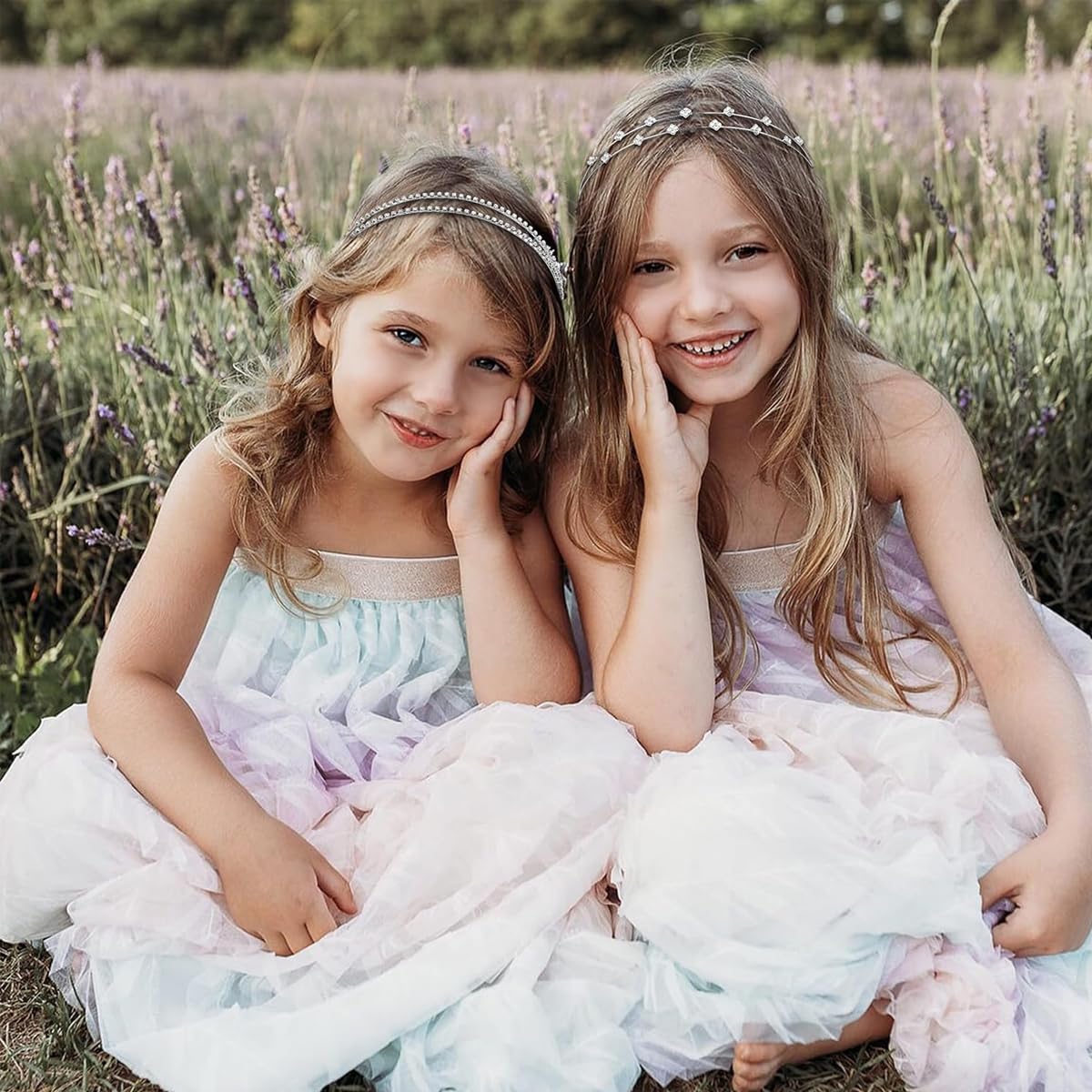 SANNIDHI Hair Bands for Women with Rhinestone Wire Design for Weddings & Parties | 4Pcs Set