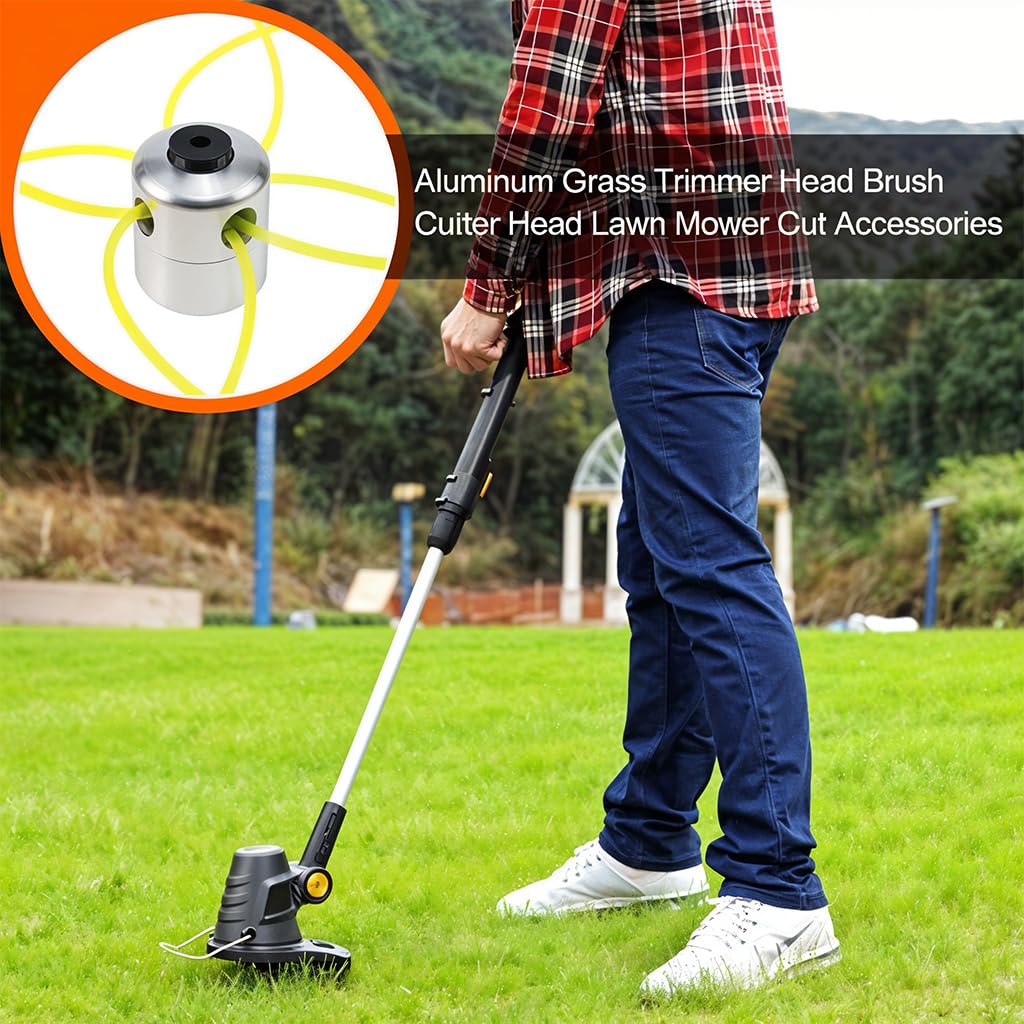 ZIBUYU Grass Trimmer Head Set with 10m Nylon Line and Wear‑Resistant Aluminium Fit | Effective Lawn Cutting