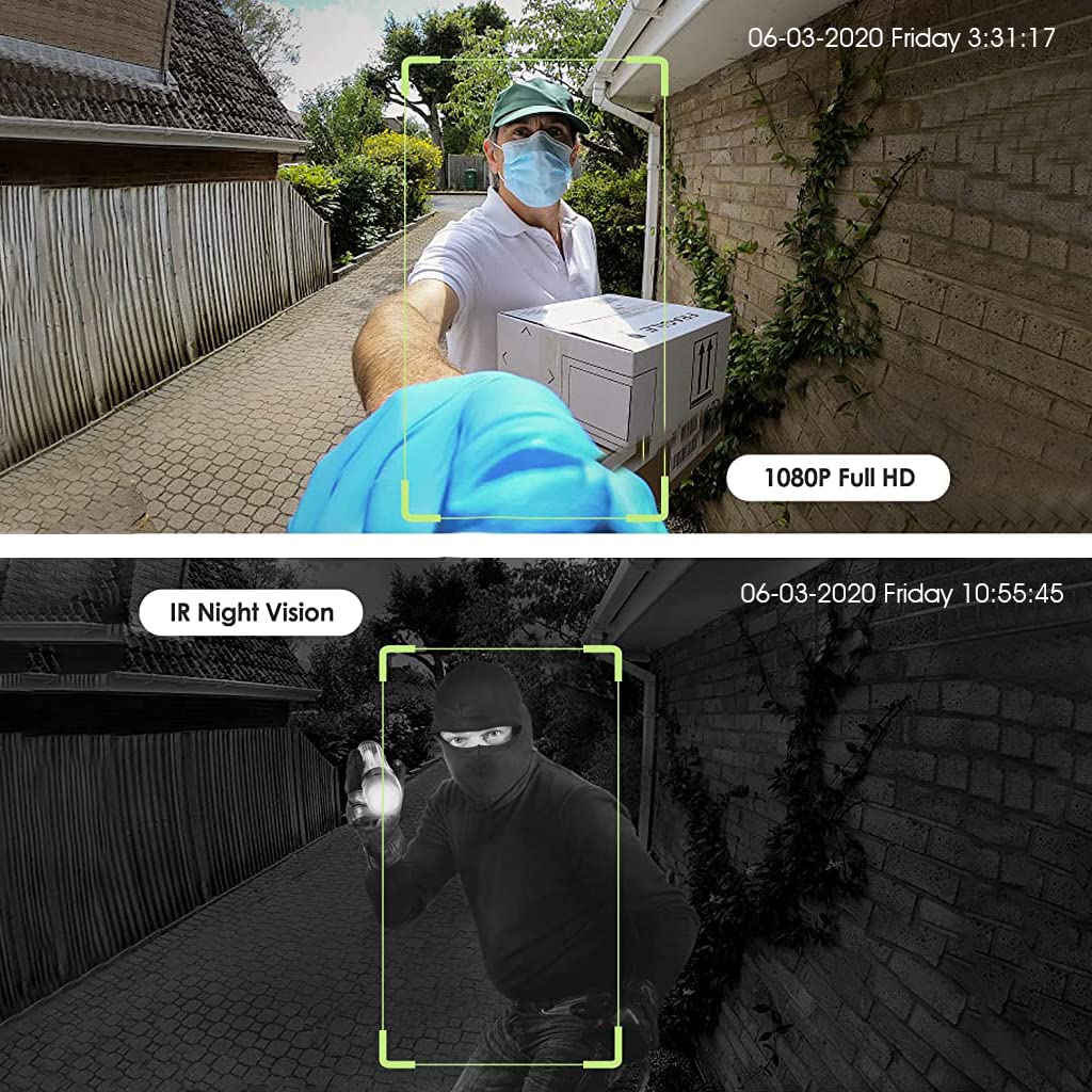 Video Door Bell for Home 1080P HD Wifi Smart Door Bell with 4500mAh Battery | IP66 Waterproof