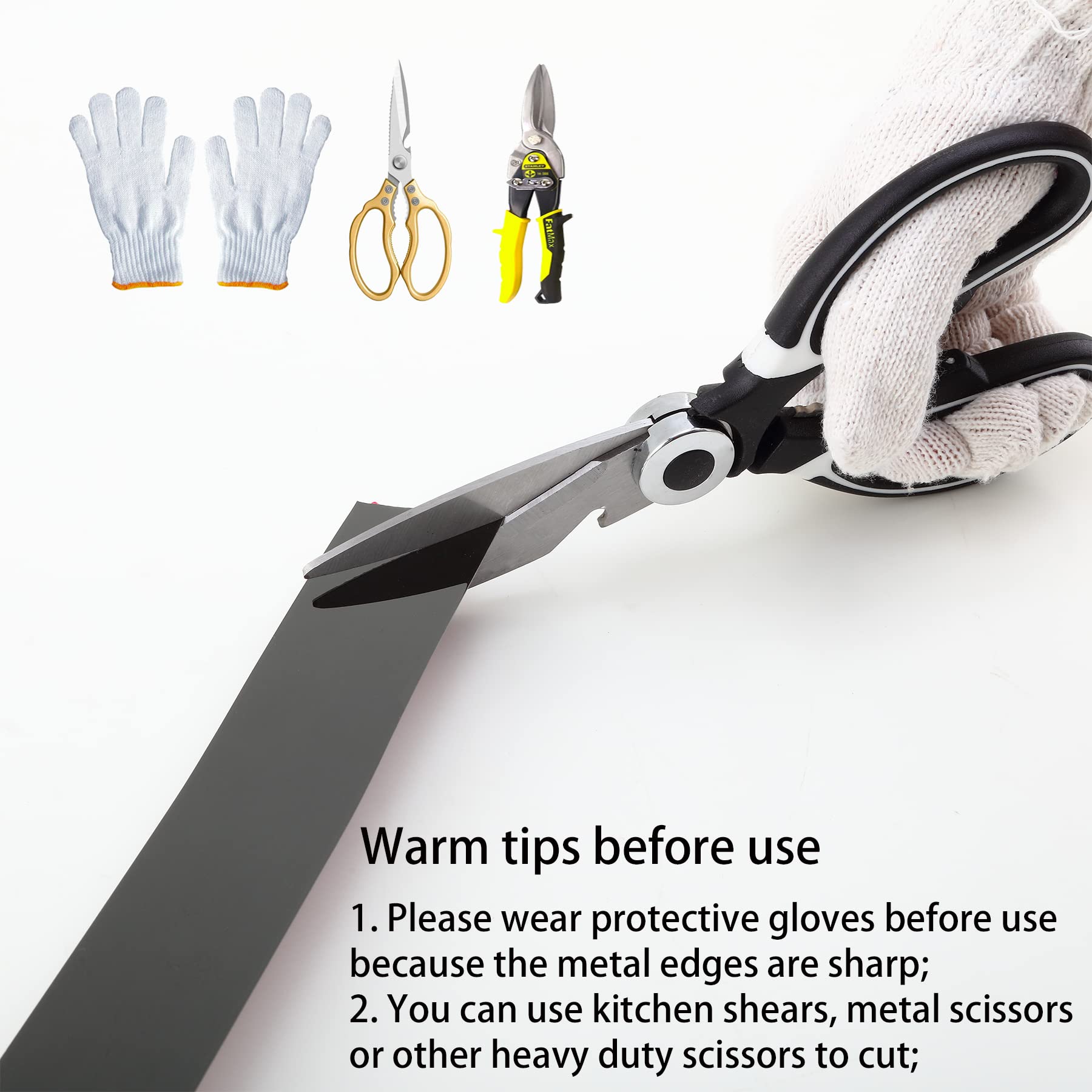 HASTHIP Metal Trim Wall Strip for Ceiling and Cabinet Edges with Self Adhesive 16.4ft Black Stainless Steel | Mirror Finish 2 PCS