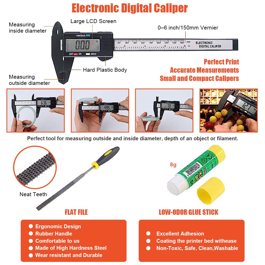 Serplex 3D Printer Tool Kit for Cleaning and Assembly with 42 Pcs Accessories | Deburring and Finishing Tools