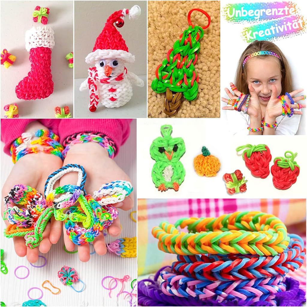 PATPAT Loom Bands Kit for Kids with 2500pcs Rubber Bands and Braiding Tools | DIY Bracelet Making Set